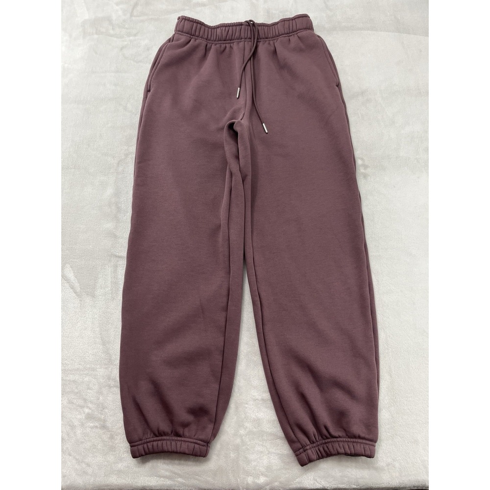 Halara Joggers Women Medium Flint Regular Brushed Fleece High Waisted Sweatpants